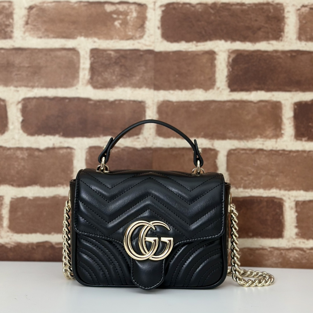 G*u*i gg marmont mini top handle bag-17*13*6cm